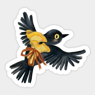 chanterelle raven Sticker